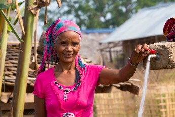 Collecting Water in Laos