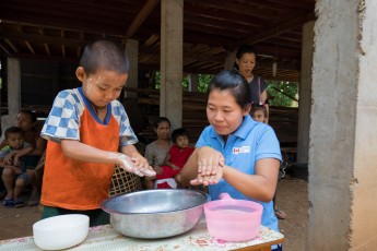 Washing Hands in Myanmar