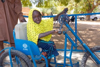 Disabled Girl Goes to School in Niger